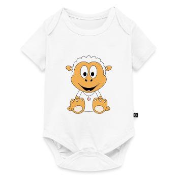 SCHAF - TIER - KINDER - BABY - Baby Premium Kurzarmbody - Weiß - Vorne