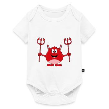 TEUFEL - HÖLLE - KIND - BABY - Baby Premium Kurzarmbody - Weiß - Vorne
