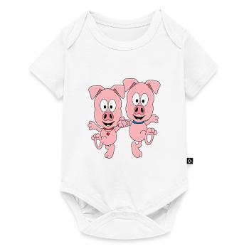 SCHWEINE - TANZEN - LIEBE - TANZPAAR - TANZSCHULE - Baby Premium Kurzarmbody - Weiß - Vorne