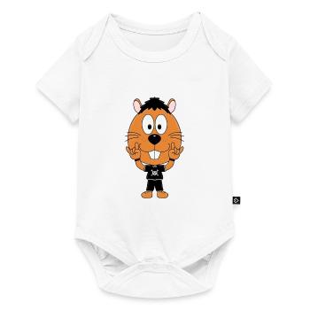 BIBER - OTTER - FESTIVAL - MUSIK - METAL - ROCK - Baby Premium Kurzarmbody - Weiß - Vorne