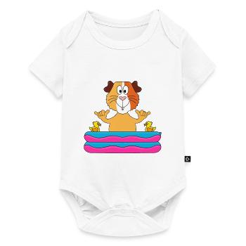 MEERSCHWEINCHEN - PLANSCHBECKEN - SHAKA - TIER - Baby Premium Kurzarmbody - Weiß - Vorne