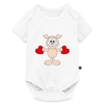 ALPAKA - LAMA - LIEBE - TIER - KIND - BABY - Baby Premium Kurzarmbody - Weiß - Vorne