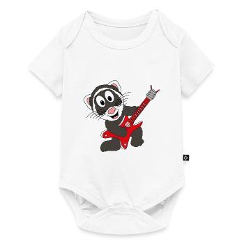 GITARRE - MUSIK - FRETTCHEN - TIER - KIND - BABY - Baby Premium Kurzarmbody - Weiß - Vorne