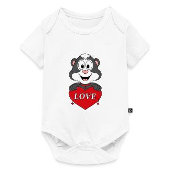 STINKTIER - LIEBE - LOVE - TIER - KIND - BABY - Baby Premium Kurzarmbody - Weiß - Vorne