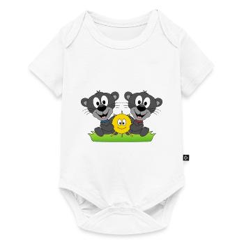 SONNE - SOMMER - LIEBE - PANTHER - TIERE - KINDER - Baby Premium Kurzarmbody - Weiß - Vorne