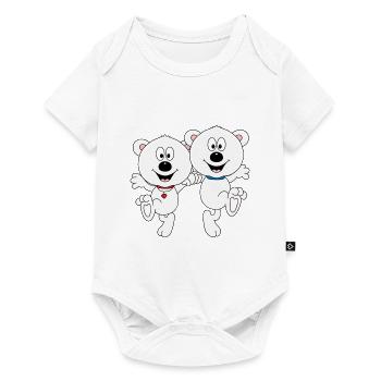 EISBÄREN - TANZEN - LIEBE - TANZPAAR - TIERE - Baby Premium Kurzarmbody - Weiß - Vorne