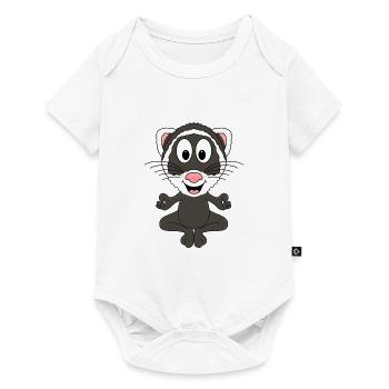 YOGA - PILATES - FRETTCHEN - TIER - TIERISCH - FUN - Baby Premium Kurzarmbody - Weiß - Vorne