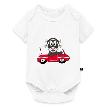 FRETTCHEN - AUTO - AUTOFAHRER - TIER - FUN - Baby Premium Kurzarmbody - Weiß - Vorne