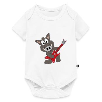 WILDSCHWEIN - GITARRE - MUSIK - TIER - TIERISCH - Baby Premium Kurzarmbody - Weiß - Vorne