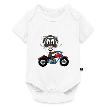 FRETTCHEN - MOTORRAD - BIKER - MOTORSPORT - Baby Premium Kurzarmbody - Weiß - Vorne