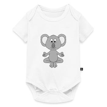 KOALA - YOGA - PILATES - TIER - TIERISCH - Baby Premium Kurzarmbody - Weiß - Vorne