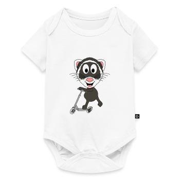ROLLER - FRETTCHEN - TIER - TIERISCH - FUNSPORT - Baby Premium Kurzarmbody - Weiß - Vorne