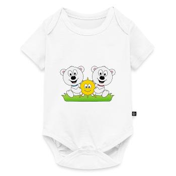 EISBÄREN - SOMMER - SONNE - SONNENSCHEIN - LIEBE - Baby Premium Kurzarmbody - Weiß - Vorne