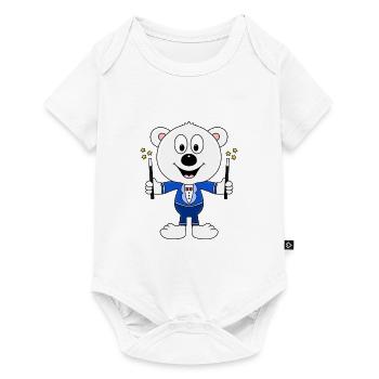 EISBÄR - ZAUBERER - MAGIER - ZAUBERN - TIERISCH - Baby Premium Kurzarmbody - Weiß - Vorne