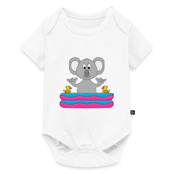 KOALA - PLANSCHBECKEN - POOL - SHAKA - TIER - Baby Premium Kurzarmbody - Weiß - Vorne