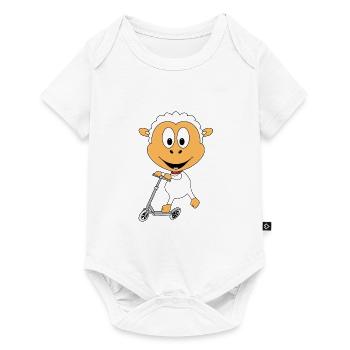 SCHAF - ROLLER - TIER - TIERISCH - SPORT - Baby Premium Kurzarmbody - Weiß - Vorne