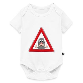 ACHTUNG MAULWURF - TIER - TIERISCH - Baby Premium Kurzarmbody - Weiß - Vorne
