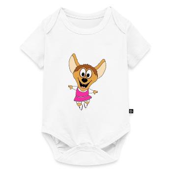 HYÄNE - TANZEN - TÄNZERIN - BALLETT - BALLERINA - Baby Premium Kurzarmbody - Weiß - Vorne