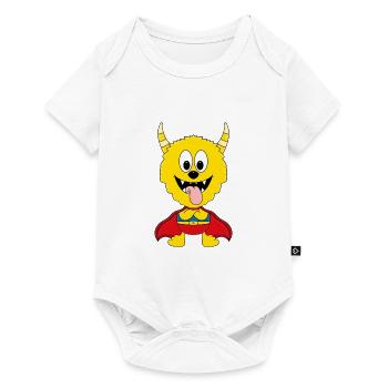SUPERHELD - HELD - MONSTER - KIND - BABY - Baby Premium Kurzarmbody - Weiß - Vorne