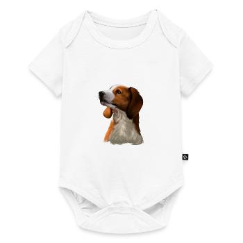 American English Coonhound Dog Sketch Illustration - Baby Premium short-sleeve bodysuit - white - Front