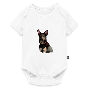 Australian Kelpie Dog Watercolor Illustration - Baby Premium short-sleeve bodysuit - white - Front