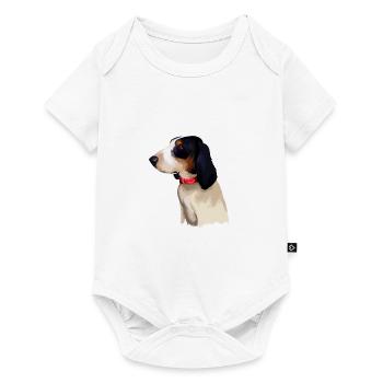 Ariegeois Dog Watercolor Sketch Illustration - Baby Premium short-sleeve bodysuit - white - Front