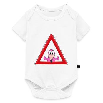 ACHTUNG FLAMINGO - TIER - VOGEL - TIERISCH - Baby Premium Kurzarmbody - Weiß - Vorne
