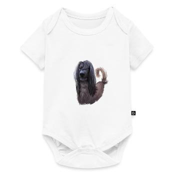 Taigan Kirgisischer Taighany Hund Aquarell Illustration - Baby Premium Kurzarmbody - Weiß - Vorne