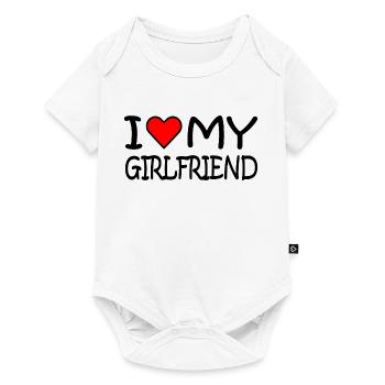 I love my girlfriend - Body à manches courtes Premium Bébé - blanc - Devant
