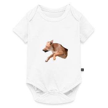 Carolina Puppy Dog Aquarelle Art Illustration - Body à manches courtes Premium Bébé - blanc - Devant