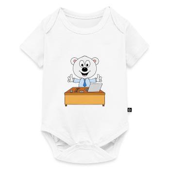 EISBÄR - BERUF - JOB - CHEF - MITARBEITER - TIER - Baby Premium Kurzarmbody - Weiß - Vorne