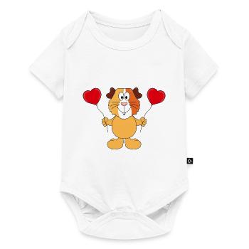 MEERSCHWEINCHEN - LIEBE - TIER - KIND - BABY - Baby Premium Kurzarmbody - Weiß - Vorne