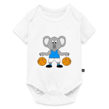 BASKETBALL - KOALA - SPORT - TIER - KIND - BABY - Baby Premium Kurzarmbody - Weiß - Vorne