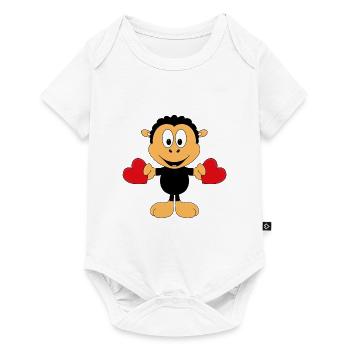 SCHAF - LIEBE - LOVE - TIER - KINDER - BABY - Baby Premium Kurzarmbody - Weiß - Vorne
