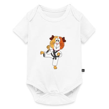 SELBSTVERTEIDIGUNG - KARATE - MEERSCHWEINCHEN - Baby Premium Kurzarmbody - Weiß - Vorne