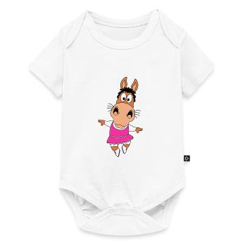 PFERD - PONY - TANZEN - TÄNZERIN - BALLETT - TIER - Baby Premium Kurzarmbody - Weiß - Vorne