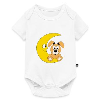 HUND - MOND - TIER - KIND - BABY - TIERISCH - Baby Premium Kurzarmbody - Weiß - Vorne