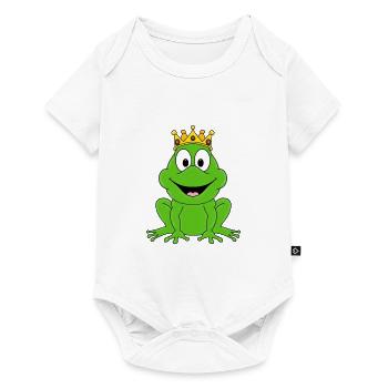 FROSCHKÖNIG - FROSCH - TIER - KIND - BABY - FUN - Baby Premium Kurzarmbody - Weiß - Vorne