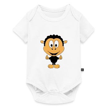 SCHWARZES SCHAF - TIER - TIERISCH - GUT - SUPER - Baby Premium Kurzarmbody - Weiß - Vorne