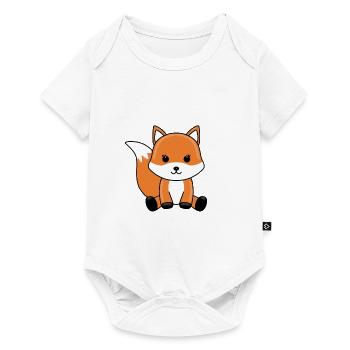 FUCHS - TIER - KIND - BABY - TIERISCH - GESCHENKE - Baby Premium Kurzarmbody - Weiß - Vorne
