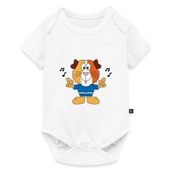 MEERSCHWEINCHEN - MUSIK - TIER - TIERISCH - NOTEN - Baby Premium Kurzarmbody - Weiß - Vorne
