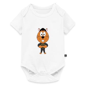 SECURITY - BODYGUARD - BIBER - OTTER - MARDER - Baby Premium Kurzarmbody - Weiß - Vorne