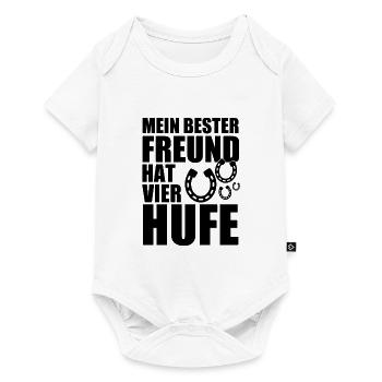 MEIN BESTER FREUND HAT VIER HUFE - PFERD - PONY - Baby Premium Kurzarmbody - Weiß - Vorne