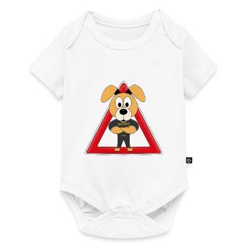 ACHTUNG WACHHUND - HUND - SECURITY - TIERISCH - Baby Premium Kurzarmbody - Weiß - Vorne