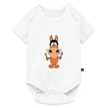 PFERD - PONY - MALER - KÜNSTLER - KUNST - MALEN - Baby Premium Kurzarmbody - Weiß - Vorne