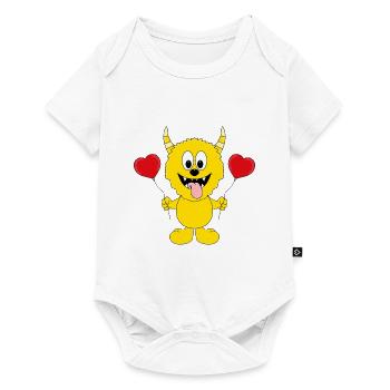 MONSTER - LUFTBALLONS - LIEBE - KIND - BABY - Baby Premium Kurzarmbody - Weiß - Vorne