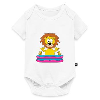 LÖWE - POOL - PLANSCHBECKEN - SHAKA - Baby Premium Kurzarmbody - Weiß - Vorne