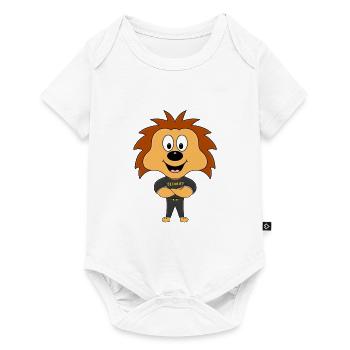 IGEL - SECURITY - BODYGUARD - TÜRSTEHER - TIER - Baby Premium Kurzarmbody - Weiß - Vorne