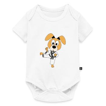 KARATE - HUND - SELBSTVERTEIDIGUNG - KIND - BABY - Baby Premium Kurzarmbody - Weiß - Vorne