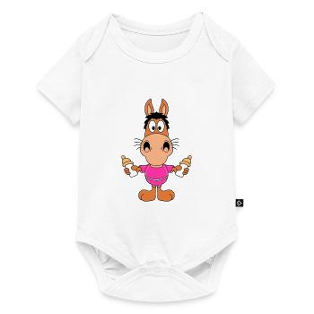 PFERD - FOHLEN - BABY - NACHWUCHS - MILCH - PONY - Baby Premium Kurzarmbody - Weiß - Vorne